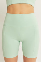 Love Tree High Waist Seam Detail Active Shorts OutfitFlow